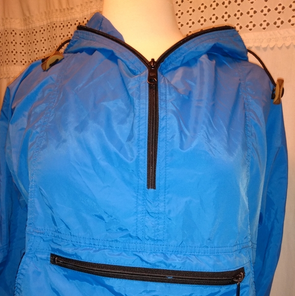 Vintage Llbean Blue Windbreaker Women's Rain Coat - Picture 9 of 10
